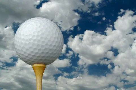 Golf Ball &amp; Tee Stock Photos