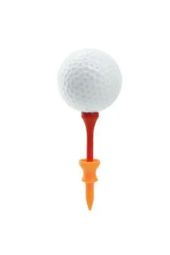 Golf ball on tees Stock Photos