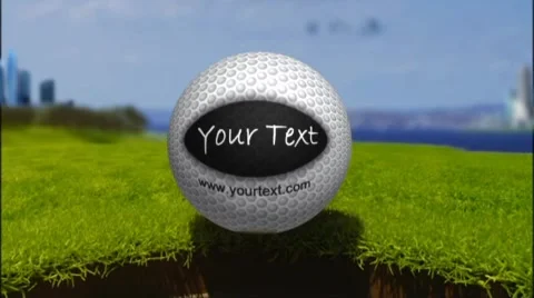 Golf Ball Title for AE6 Stock After Effects