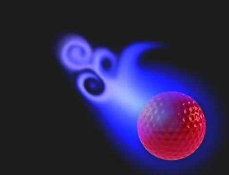 Golf ball trail Stock Illustration