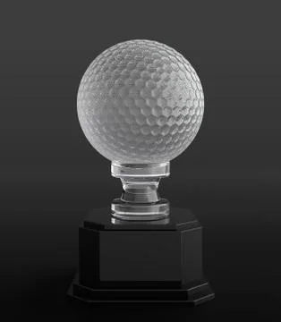 Golf ball trophy Stock Illustration