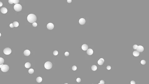 Golf ball V1 - seamless looping, alpha channels and 4K Stock Footage 87674201