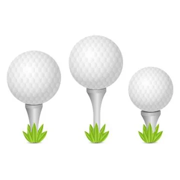 Golf ball vector design illustration isolated on white background Stock Illustration
