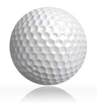 Golf ball on white background Stock Illustration
