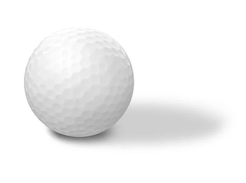 Golf ball on a white background Stock Photos