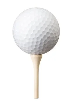 Golf ball on white background Stock Photos