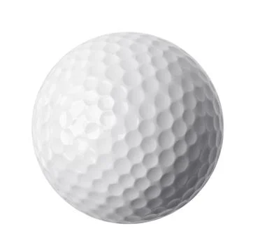 Golf ball on white background Stock Photos