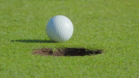 Golf Ball Winning Putt close-up slow motion video Stock-Footage 170029682