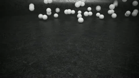 Golf balls bouncing invasion. Stock Footage 21307581