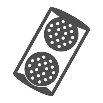 Golf Balls in box solid icon, equipment and sport concept, golfball sign on Stock Illustration