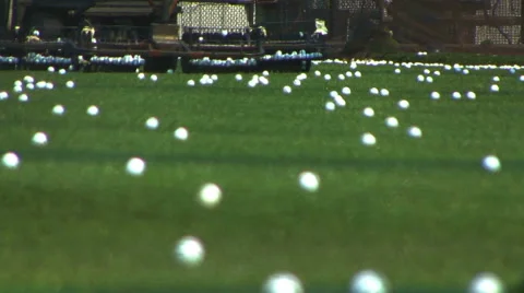 Golf Balls Driving Range HD Stock Footage 41237410