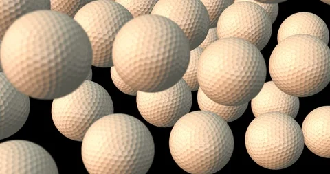 Golf balls falling slow motion macro Stock Footage 108140549