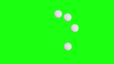Golf Balls Loading Spinner, Loop 3D Render Animation on Green Screen Stock Footage 340326251