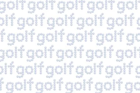 Golf balls pattern isolated on white Stock Illustration