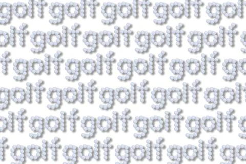 Golf balls pattern isolated on white Stock Illustration