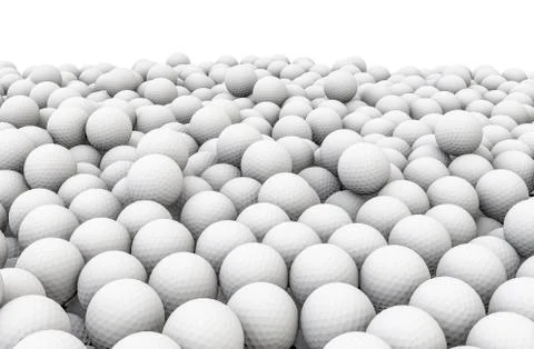 Golf balls pile Illustrazione stock