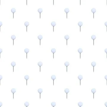 Golf balls on tees pattern seamless background イラスト素材