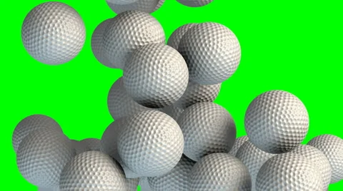 Golf balls transition effect Stock Footage 5196392