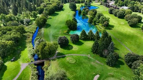 Golf in the blue Stock-Fotos