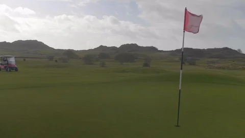 Golf Buggy/Cart Approaching Green Stock Footage 104564109