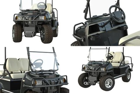 Golf car auto collection, close view 스톡 일러스트