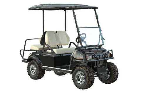 Golf car black Stock Illustration