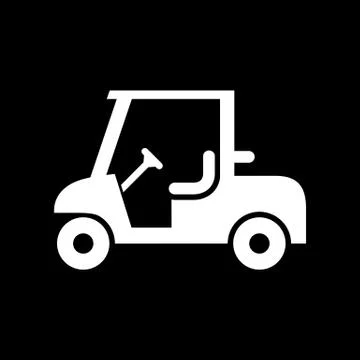 Golf car icon simple flat vector illustration Stock Illustration