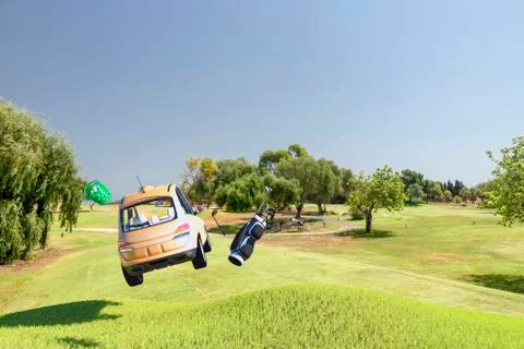 Golf car Stock Illustration