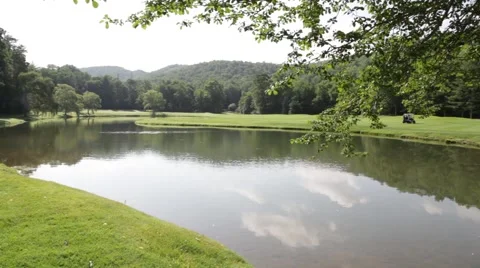 Golf Cart Driving on Course Video stock 51233392