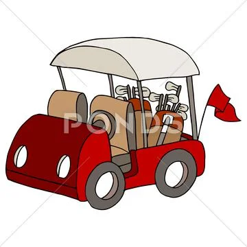 Golf cart Stock Illustration
