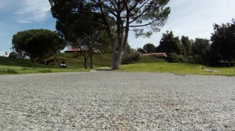 Golf Cart Pass Under Toward Vídeo Stock 1183653