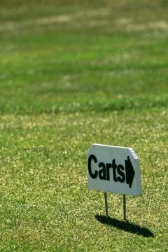 Golf cart sign Stock Photos