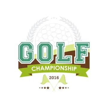 Golf championship emblem vector. Stock Illustration