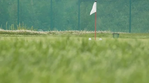 Golf chip and pitch training area Stock Footage 78921842