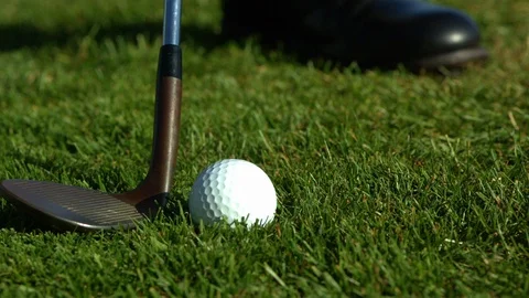 Golf chip shot closeup in super slow motion Stock Footage 103327816