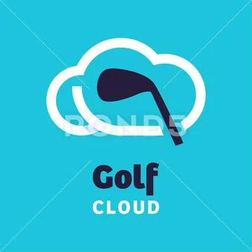 Golf Cloud Logo Ilustraciones de archivo