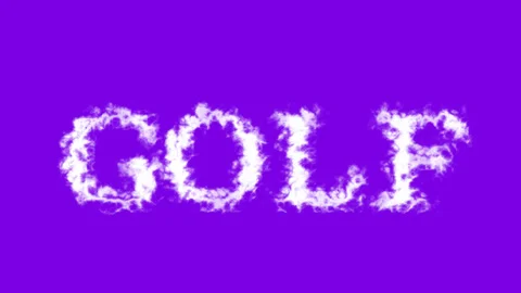 Golf cloud text effect violet isolated background Stock Footage 138722274