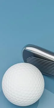 Golf club isolated on blue background Stock Illustration