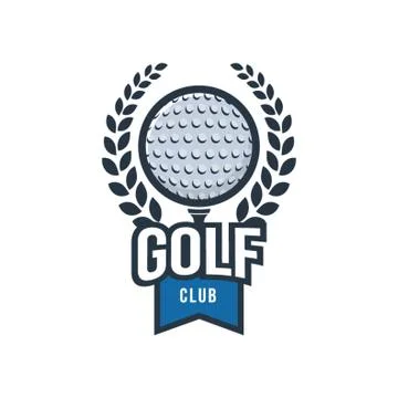 Golf club logo element design Stock Illustration