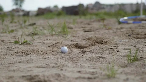 Golf club on the sand Stock Footage 159483857