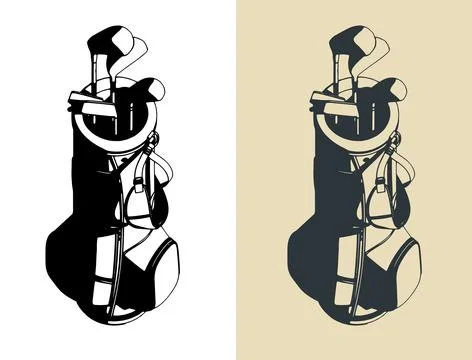 Golf club set Illustrazione stock