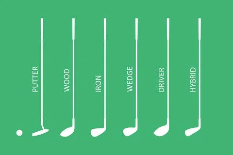 Golf club set Stock Illustration