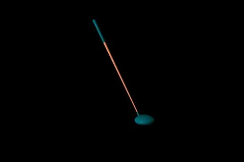 Golf club shape flat texture black background 3d rendering Illustrazione stock