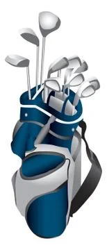 Golf Clubs in Bag Stock Illustration