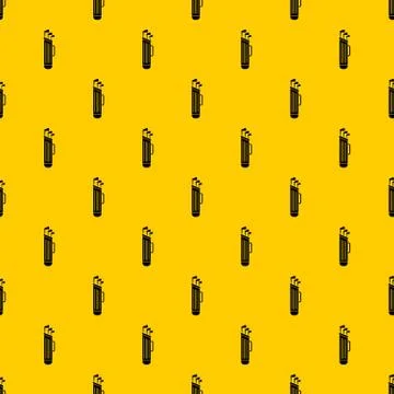 Golf clubs bag pattern vector Illustrazione stock