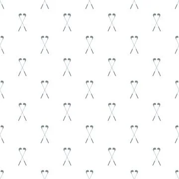 Golf clubs crossing seamless pattern on white background Illustrazione stock