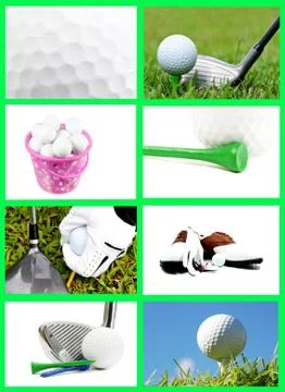Golf Collage Stock Illustration