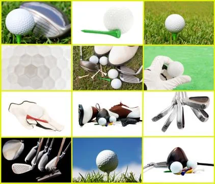 Golf collage Stock Illustration