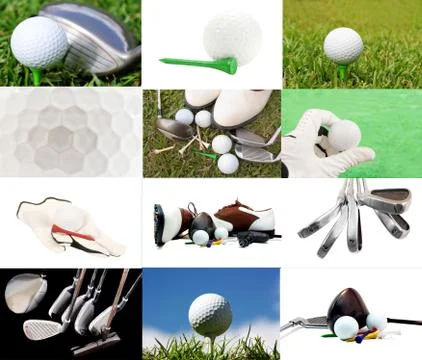 Golf Collage Stock Illustration