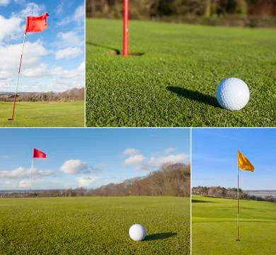 Golf collage Stock Photos